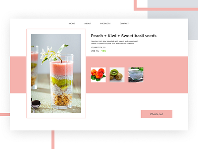 Customised Juices | Product Page debut shot design edge figma food product ui ux