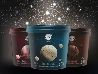 Planet ice cream adobe design designer dribbble hello hello dribbble ice icecream illustration pack package package design packagedesign packaging packaging design poster typography vector