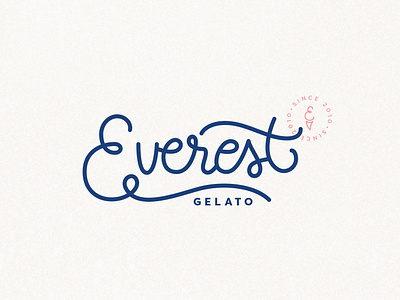 Everest Gelato logo gelato lettering logo logo design passion project