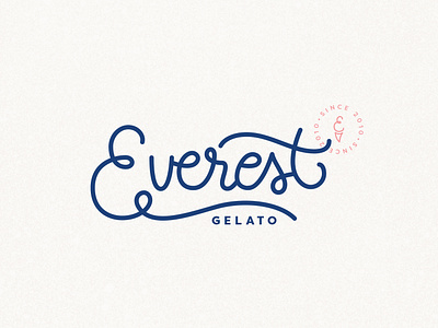 Everest Gelato logo gelato lettering logo logo design passion project