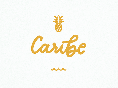 Gold Caribe caribe gold hand-lettering lettering pineapple tropical