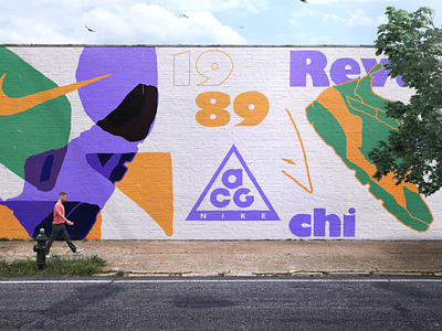 Nike ACG Mural acg behance branding design dribbble graphicdesign identity illustration nike sneaker typography zine