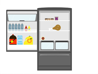 Internet of Things - Fridge flat food fridge motion simple yummy