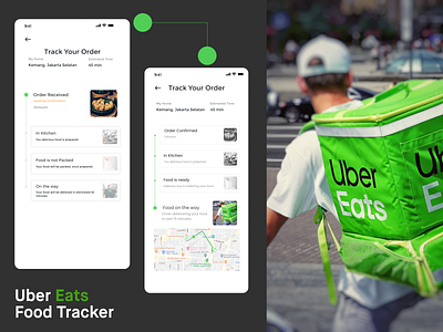 Uber Eats Food Tracker Exploration app design delivery design figma figmadesign food food app mobile apps uber ubereats ui uidesign user interface ux ux design