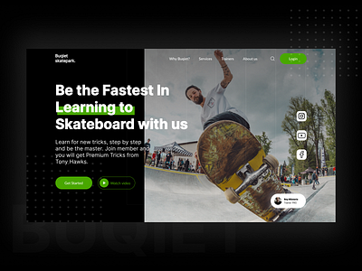 Skateboard Course Landingpage