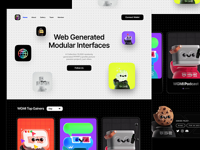 Web Generated Modular Interfaces Landing Page