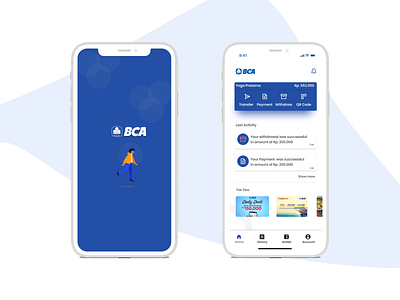 BCA Mobile Banking app design dashboard app dashboard design dashboard ui design figma figmadesign illustration mobile apps splash screen splashscreen ui uidesign vector