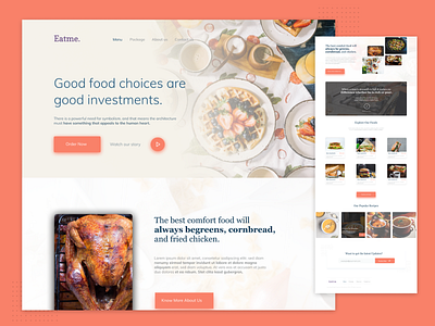 Landing Page for Restaurant design figma ui uidesign ux design web design