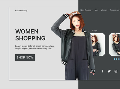Landing Page Web Design | FashionShop Design | Fashion Design landingpage uiux webdesign