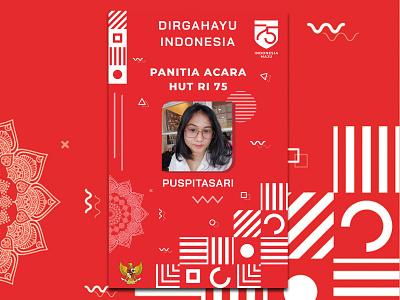ID CARD DESIGN, INDONESIA INDEPENDENCE DAY 75 YEARS