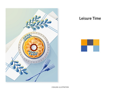 Leisure Time design flat illustration vector