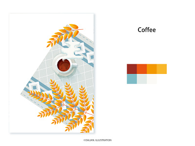 coffee branding design flat illustration vector