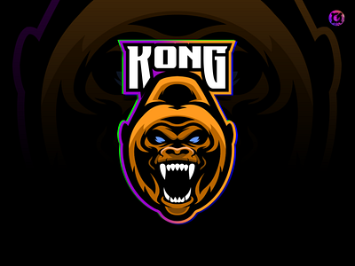KONG head branding design esport logo esports esports logo flat design illustration king kong kong logo mascot logo vector
