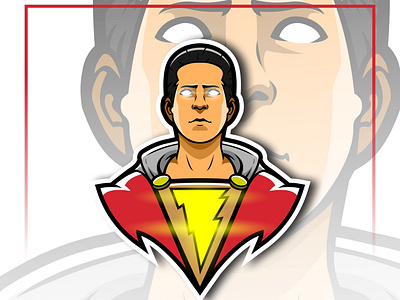 Tribute to DC Shazam movie comic book art design flat flat design illustration logo movie art simply logo tribute vector