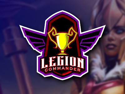 Legion Commander branding dota 2 flat flat design logo logo inspiration mascot logo simply logo tribute vector