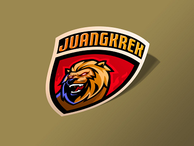 Lions Badge logo badge design badge logo design esports esports logo flat logo design illustration lion logo logo logo maker logodesigner mascot logo simply logo sticker design vector