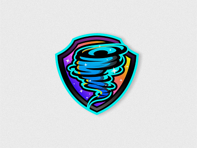 TWISTER winds (badge style) awesome logo badge badge logo badgedesign brand design brand identity branding branding design colourful logo design esports esports logo flat design illustration logo mascot logo simply logo twister vector vortex