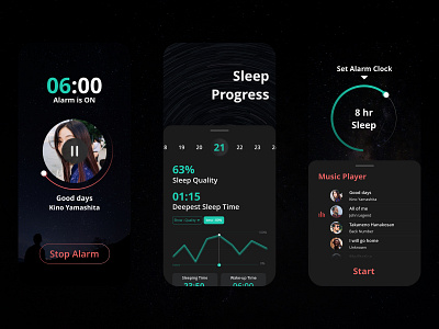 Clock app design app clock concept design minimal ui