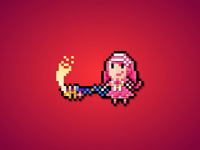 pixel princess with key-blade pixel