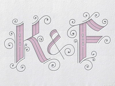 K and F lettering