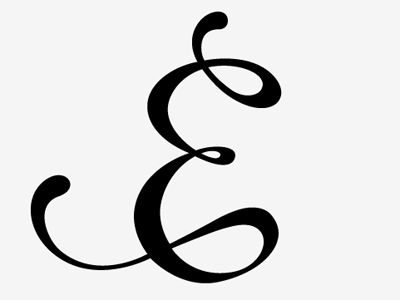 Letter E typography