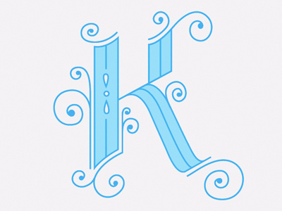 K lettering typography