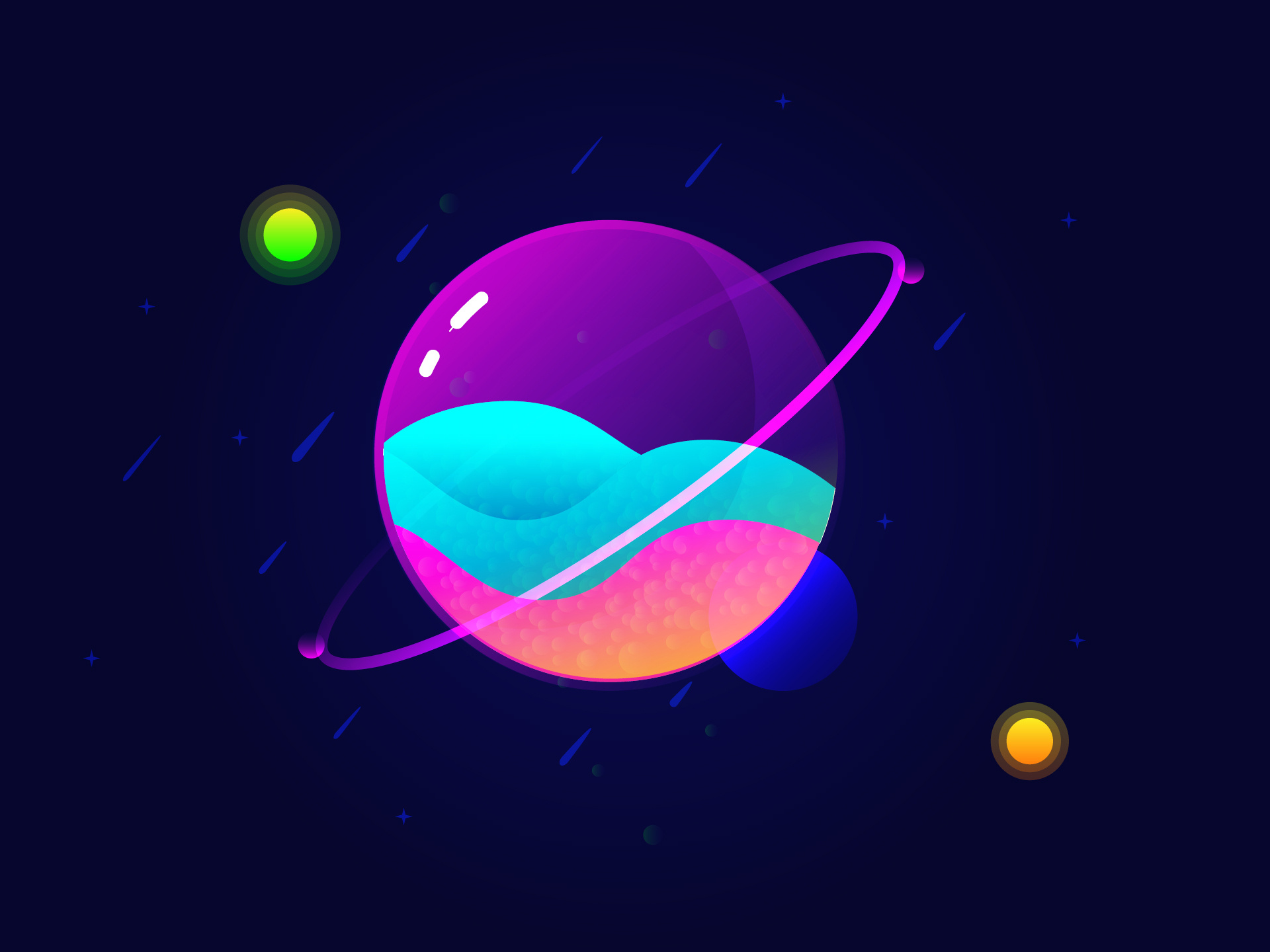 Dribbble - glass_planets.jpg by Bee Tech Media