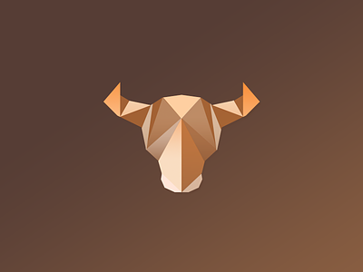 Logo bull finance icon logo stock