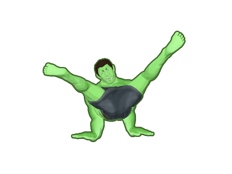 The Hip Hulk animation cartoon fuse photoshop