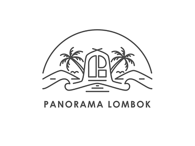 Panorama Lombok Logo art brand design branding combination design dribbble illustration logo pen tools ui vector