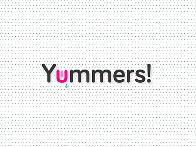 Yummers Branding bakery branding food graphic illustration logo pink polka