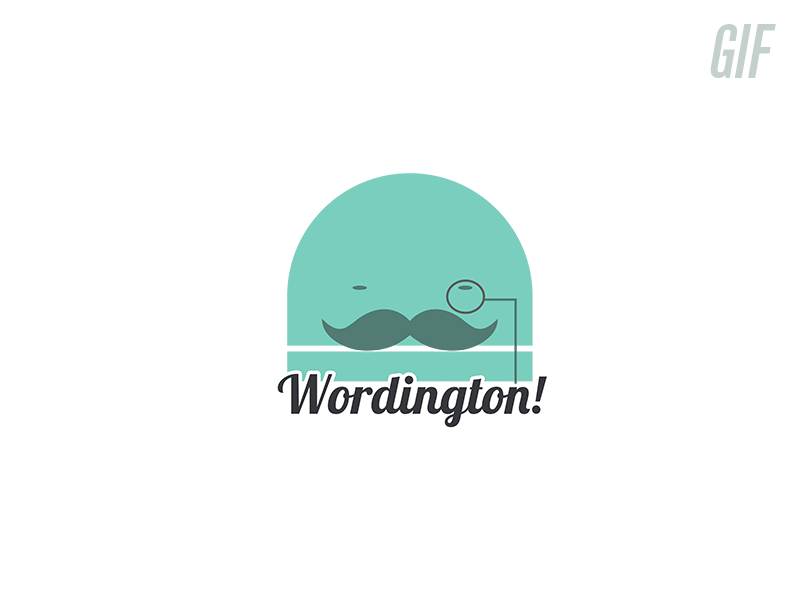 Wordington - Visual Identity brand identity branding design english future graphic illustration monocle moustache robot twitter visual visual identity website word wordington