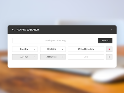 Advanced Search Builder advanced search analytics app search ui ux web website