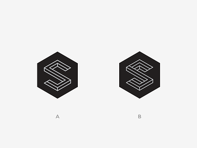 Isometric Exploration - S Mark alphabet isometric letter logo mark s s mark
