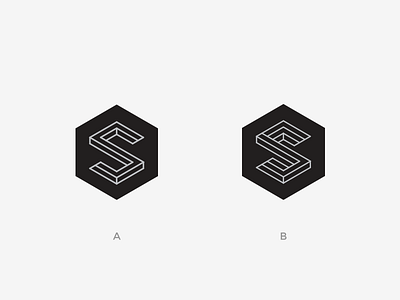 Isometric Exploration - S Mark alphabet isometric letter logo mark s s mark