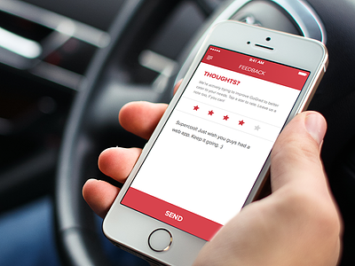 Feedback Module app design feedback mobile red ui ux