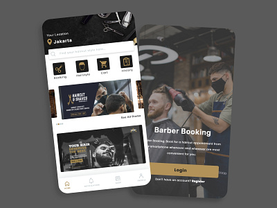 Barbershop Booking App app barber barbershop booking dashboad design ui