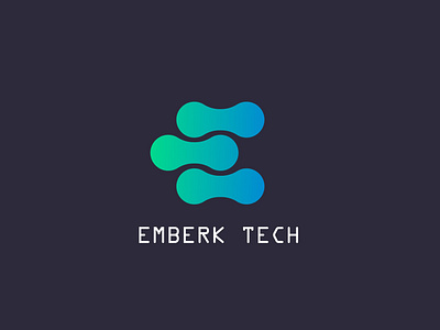 Emberk Tech creative logo flat logo lettermark minimal logo monogram logo tech logo