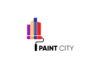 Paint city logo branding creative logo flat logo logo logodesign monogram logo painting logo