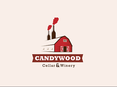 Candywood cellar and winery branding creative logo design flat logo illustration logo logodesign vector winery logo