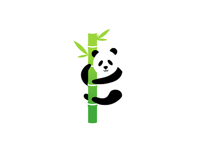 Panda logo bamboo creative logo dailylogochallenge flat design panda bear panda global panda logo