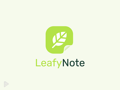 leaf logo, note logo app logo leaf logo minimal logo note logo sleek logo