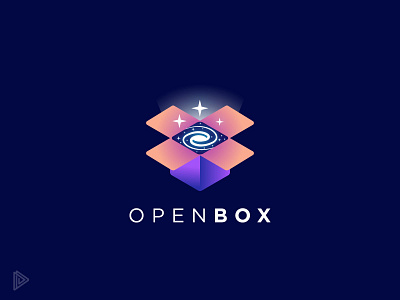 Open box logo, box logo box logo colorful logo galaxy gradient logo open box shiny logo