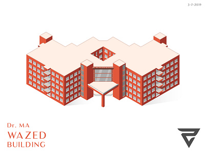 Wazed building building illustration wazed building