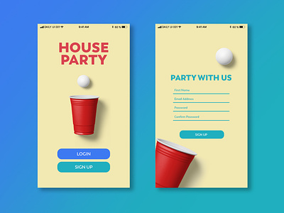 Daily UI | 001 001 clean dailyui design minimal party signup simple ui