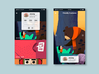 Daily UI | 006 app clean concept dailyui design illustration minimal profile simple ui user