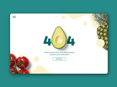 Daily UI | 008 404 clean concept dailyui design fruits minimal simple ui