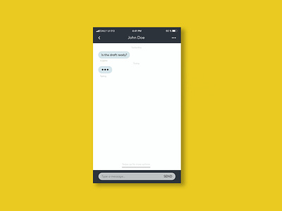 Daily UI | 013 app clean concept dailyui design message app minimal simple ui ux
