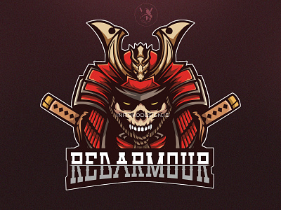 Skull Samurai Mascot Logo