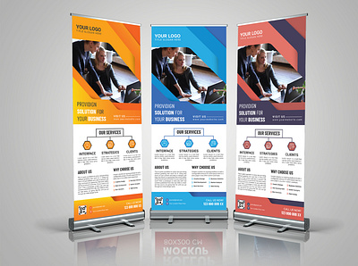 Corporate Roll up Banner banner stand brand logo business corporate creative design exhibition modern multi purpose poster promotion retractable banner professional roll up roll up banner standing standy template vector vertical x banner brand